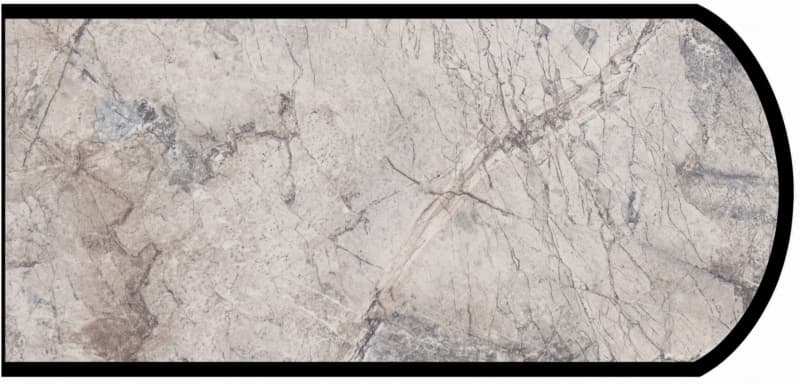Formica IdealEdge 3702-34 Mediterranean Marble Scovato Finish Double Radius Edge Molding, 1-1/2" H x 144" L