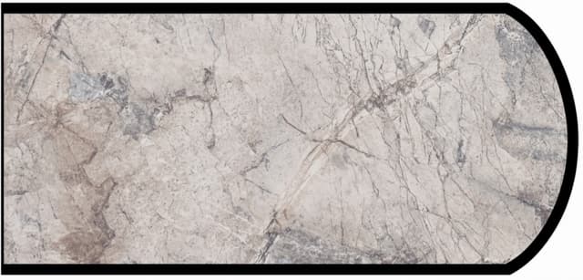 Formica Double Radius Profile High Pressure Laminate Ideal Edge Molding, Mediterranean Marble 3702, Scovato Finish