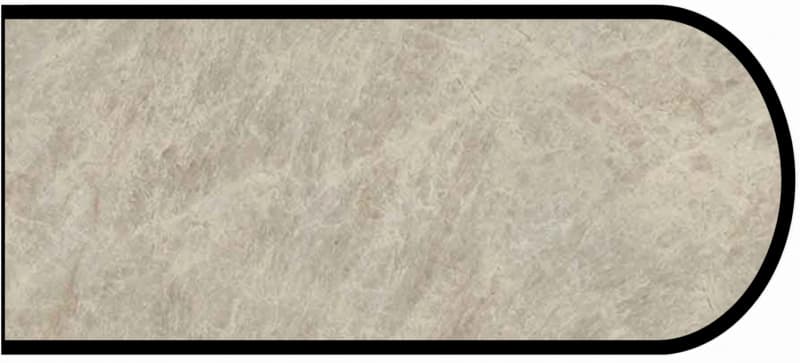 Formica IdealEdge 9922-ML Taj Mahal Monolith Finish Bullnose Edge Molding, 1-1/2" H x 144" L