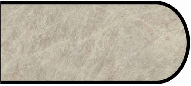 Formica Bullnose Profile High Pressure Laminate Ideal Edge Molding, Taj Mahal 9922, Monolith Finish