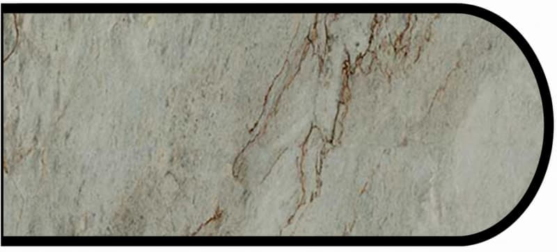 Formica IdealEdge 9534-34 Sea Pearl Scovato Finish Bullnose Edge Molding, 1-1/2" H x 144" L