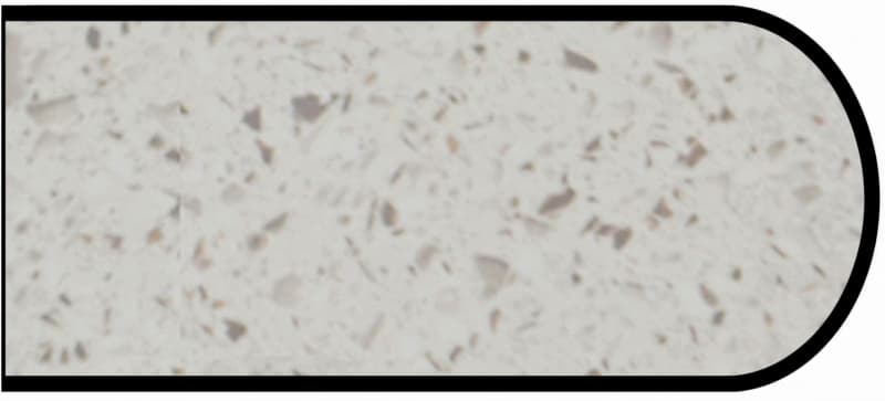 Formica IdealEdge 9529-58 Sea Salt Matte Finish Bullnose Edge Molding, 1-1/2" H x 144" L