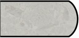 Formica IdealEdge 9525-34 White Shalestone Scovato Finish Double Radius Edge Molding, 1-1/2" H x 144" L