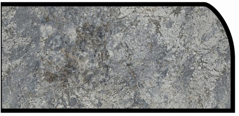 Formica IdealEdge 9305-43 Silver Flower Granite Scovato Finish Waterfall Edge Molding, 1-1/2" H x 144" L