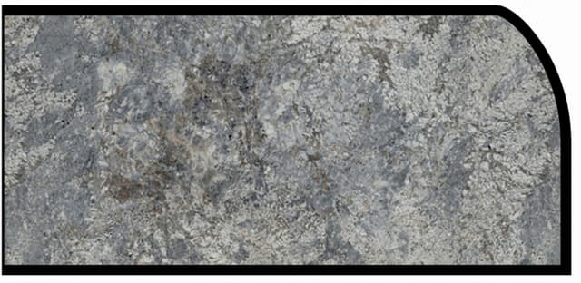 Formica Waterfall Profile High Pressure Laminate Ideal Edge Molding, Silver Flower Granite 9305, Scovato Finish
