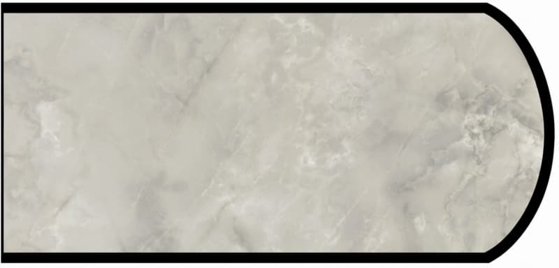Formica IdealEdge 7409-43 Gray Onyx Artisan Finish Double Radius Edge Molding, 1-1/2" H x 144" L