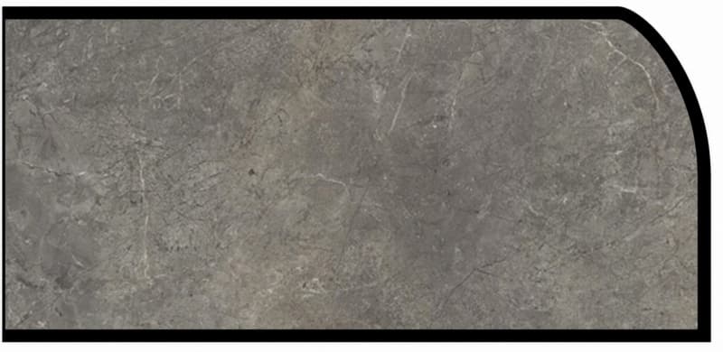 Formica IdealEdge 7407-58 Marmara Gray Matte Finish Waterfall Edge Molding, H x 144" L