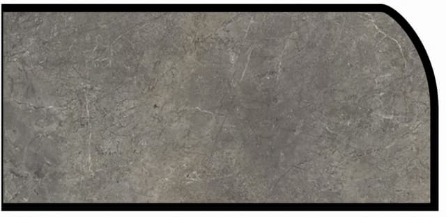Formica Waterfall Profile High Pressure Laminate Ideal Edge Molding, Marmara Gray 7407, Matte Finish