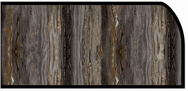 Formica Waterfall Profile High Pressure Laminate Ideal Edge Molding, Black Fusion 6320, Etchings Finish