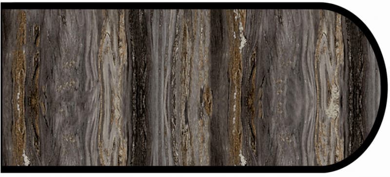 Formica IdealEdge 6320-46 Black Fusion Etchings Finish Bullnose Edge Molding, 1-1/2" H x 144" L