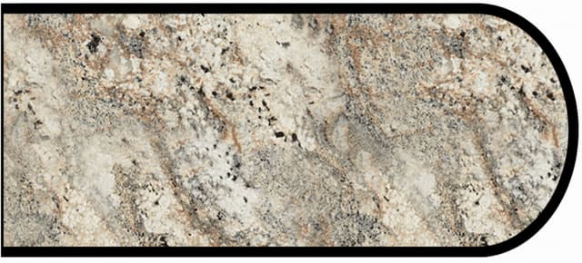 Formica Bullnose Profile High Pressure Laminate Ideal Edge Molding, Cafe Azul 6319, Artisan Finish