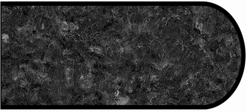 Formica IdealEdge 6280-46 Midnight Stone Etchings Finish Bullnose Edge Molding, 1-1/2" H x 144" L