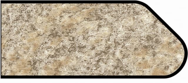 Formica Ogee Profile High Pressure Laminate Ideal Edge Molding, Venetian Gold Granite 6223, Matte Finish