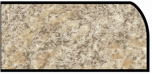 Formica Waterfall Profile High Pressure Laminate Ideal Edge Molding, Venetian Gold Granite 6223, Scovato Finish