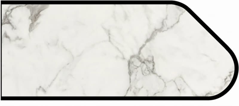 Formica IdealEdge 3460-11 Calcutta Marble Satin Touch Finish Ogee Edge Molding, 1-1/2" H x 144" L