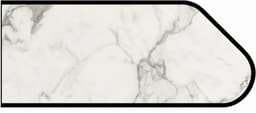 Formica IdealEdge 3460-11 Calcutta Marble Satin Touch Finish Ogee Edge Molding, 1-1/2" H x 144" L