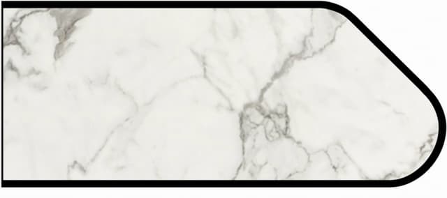 Formica Ogee Profile High Pressure Laminate Ideal Edge Molding, Calcutta Marble 3460, Satin Touch Finish