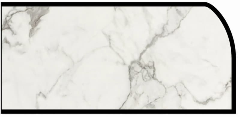 Formica IdealEdge 3460-11 Calcutta Marble Satin Touch Finish Waterfall Edge Molding, 1-1/2" H x 144" L