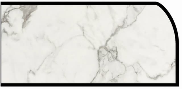 Formica Waterfall Profile High Pressure Laminate Ideal Edge Molding, Calcutta Marble 3460, Satin Touch Finish