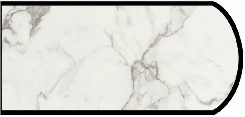 Formica IdealEdge 3460-11 Calcutta Marble Satin Touch Finish Double Radius Edge Molding, 1-1/2" H x 144" L