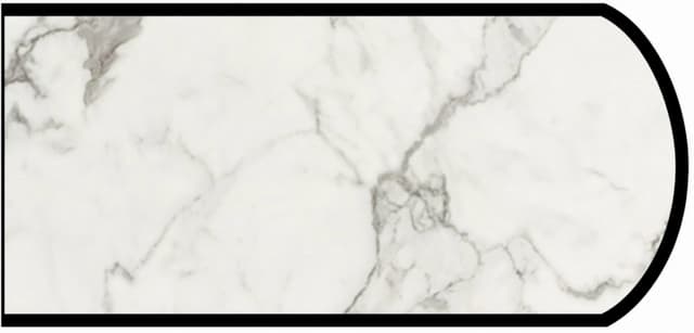 Formica Double Radius Profile High Pressure Laminate Ideal Edge Molding, Calcutta Marble 3460, Satin Touch Finish