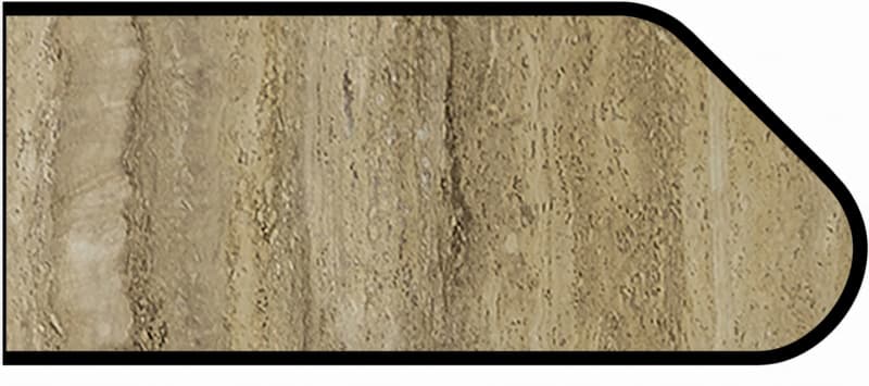 Formica IdealEdge 3423-46 Travertine Gold Etchings Finish Ogee Edge Molding, 1-1/4" H x 144" L