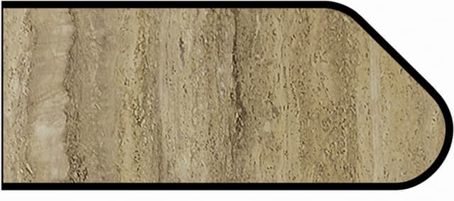 Formica Ogee Profile High Pressure Laminate Ideal Edge Molding, Travertine Gold 3423, Etchings Finish