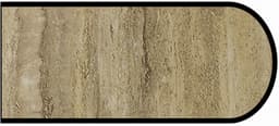 Formica IdealEdge 3423-46 Travertine Gold Etchings Finish Bullnose Edge Molding, 1-1/4" H x 144" L