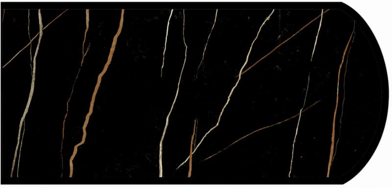 Formica IdealEdge 9921-43 Sahara Noir Artisan Finish Double Radius Edge Molding, 1-1/2" H x 144" L