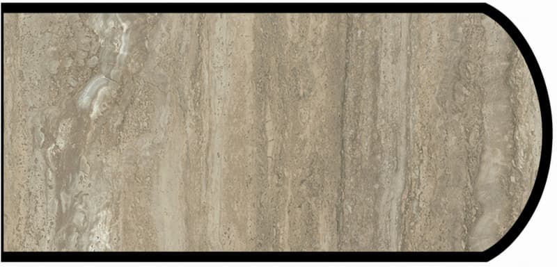Formica IdealEdge 9917-11 Hazelnut Travertine Satin Touch Finish Double Radius Edge Molding, 1-1/2" H x 144" L