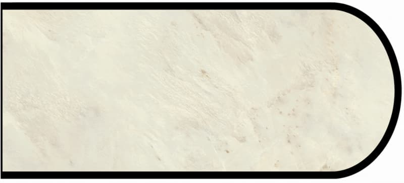 Formica IdealEdge 9915-11 Prosecco Quartzite Satin Touch Finish Bullnose Edge Molding, 1-1/2" H x 144" L