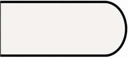 Formica IdealEdge 949-58 White Matte Finish Bullnose Edge Molding, 1-1/2" H x 144" L