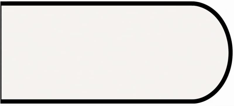 Formica IdealEdge 949-58 White Matte Finish Bullnose Edge Molding, 1-1/2" H x 144" L