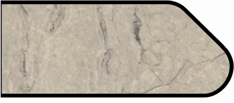 Formica IdealEdge 9497-34 Silver Quartzite Scovato Finish Ogee Edge Molding, 1-1/2" H x 144" L