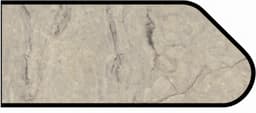 Formica IdealEdge 9497-34 Silver Quartzite Scovato Finish Ogee Edge Molding, 1-1/2" H x 144" L