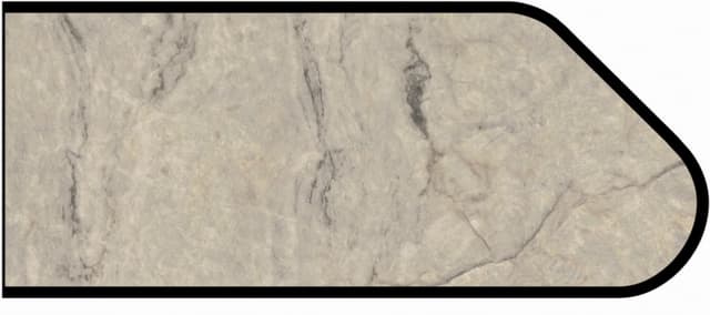 Formica Ogee Profile High Pressure Laminate Ideal Edge Molding, Silver Quartzite 9497, Scovato Finish