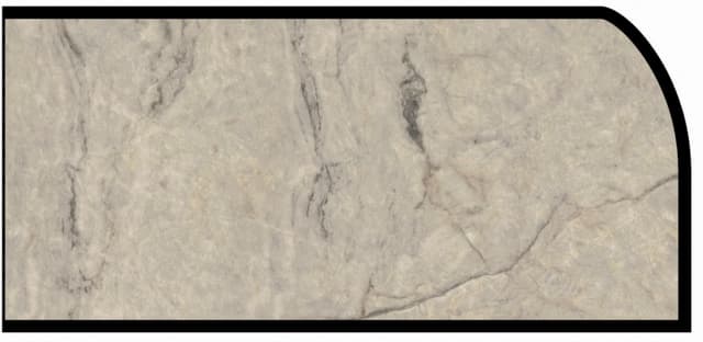 Formica Waterfall Profile High Pressure Laminate Ideal Edge Molding, Silver Quartzite 9497, Scovato Finish