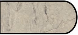 Formica IdealEdge 9497-34 Silver Quartzite Scovato Finish Bullnose Edge Molding, 1-1/2" H x 144" L