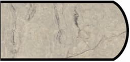 Formica IdealEdge 9497-34 Silver Quartzite Scovato Finish Double Radius Edge Molding, 1-1/2" H x 144" L