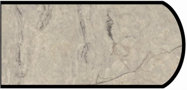 Formica Double Radius Profile High Pressure Laminate Ideal Edge Molding, Silver Quartzite 9497, Scovato Finish