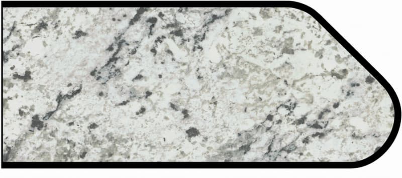 Formica IdealEdge 9476-43 White Ice Granite Artisan Finish Ogee Edge Molding, 1-1/2" H x 144" L