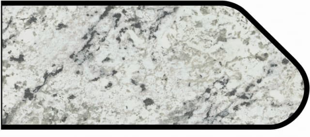 Formica Ogee Profile High Pressure Laminate Ideal Edge Molding, White Ice Granite 9476, Artisan Finish