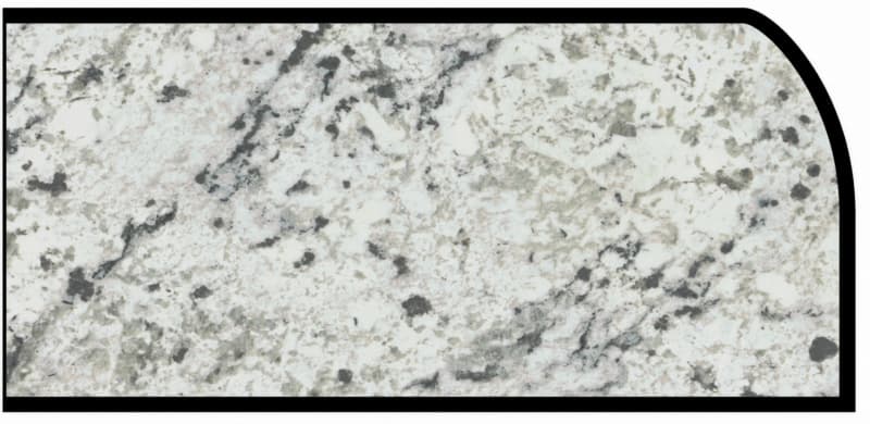 Formica IdealEdge 9476-46 White Ice Granite Etchings Finish Waterfall Edge Molding, 1-1/2" H x 144" L