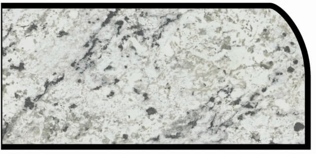 Formica Waterfall Profile High Pressure Laminate Ideal Edge Molding, White Ice Granite 9476, Etchings Finish