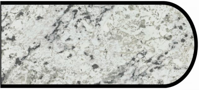 Formica Bullnose Profile High Pressure Laminate Ideal Edge Molding, White Ice Granite 9476, Etchings Finish