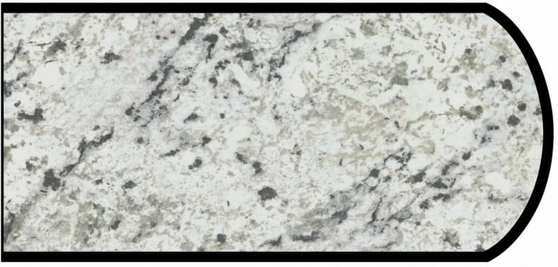 Formica IdealEdge 9476-46 White Ice Granite Etchings Finish Double Radius Edge Molding, 1-1/2" H x 144" L