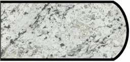 Formica IdealEdge 9476-46 White Ice Granite Etchings Finish Double Radius Edge Molding, 1-1/2" H x 144" L
