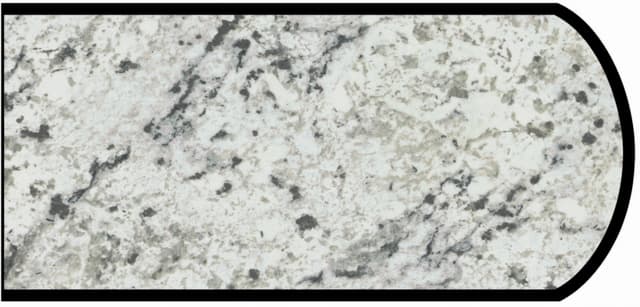 Formica Double Radius Profile High Pressure Laminate Ideal Edge Molding, White Ice Granite 9476, Etchings Finish
