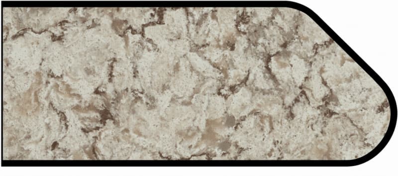 Formica IdealEdge 9309-46 Star Dune Etchings Finish Ogee Edge Molding, 1-1/2" H x 144" L