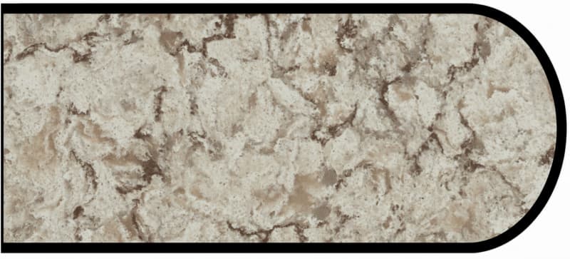 Formica IdealEdge 9309-46 Star Dune Etchings Finish Bullnose Edge Molding, 1-1/2" H x 144" L